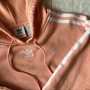 Adidas Essentials Pink Cropped Hoodie